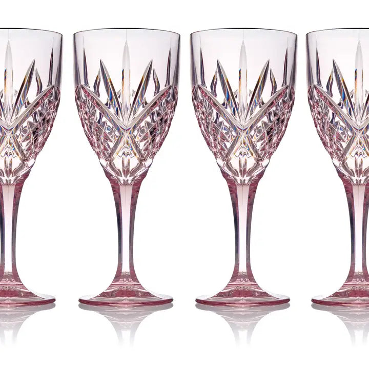 Dublin Acrylic Wine Glasses - Blush S/4