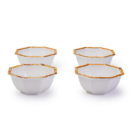 Bamboo Touch Octagonal Bowls-Melamine S/4