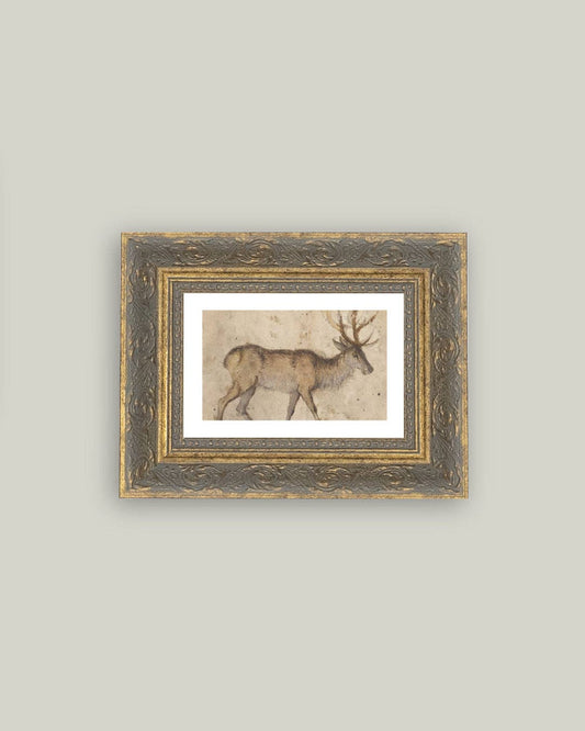Vintage Reindeer Art - 5x7