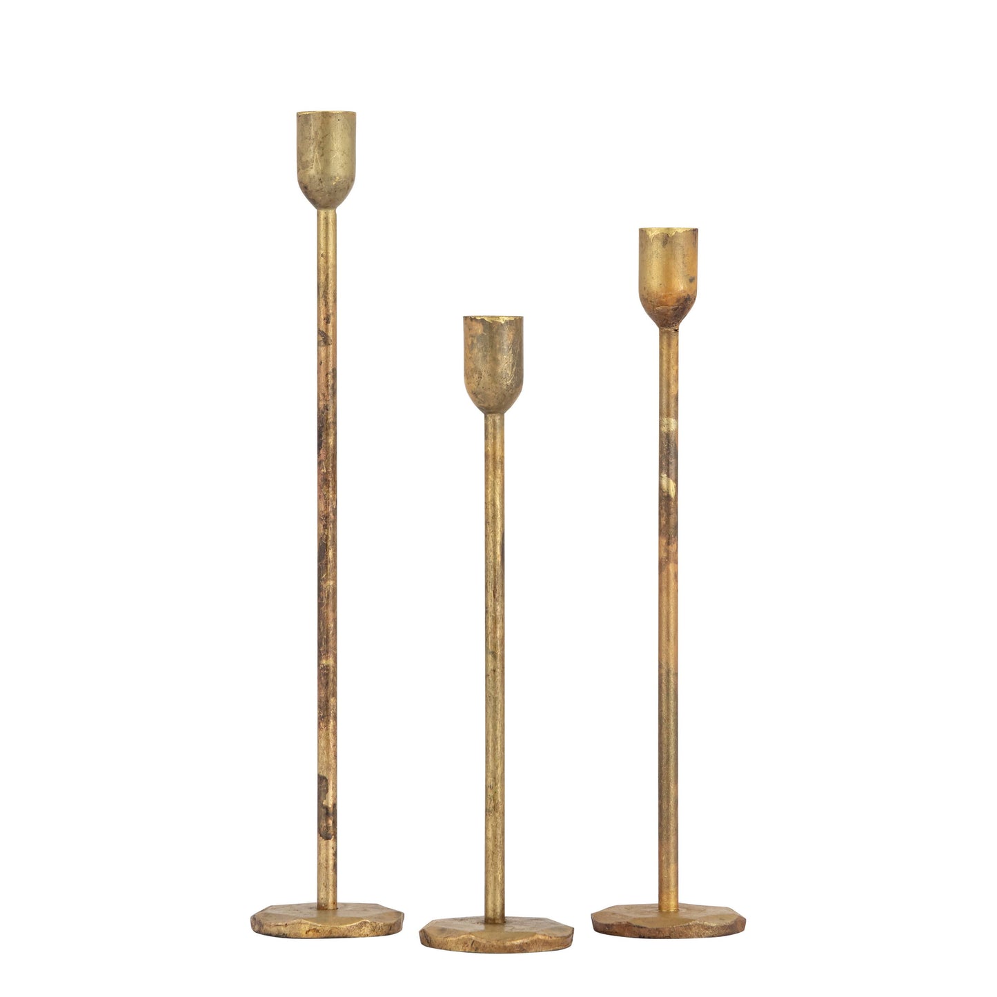 Candle Holder H 12" x Dia 2.25" Old Brass: OLD BRASS / IRON