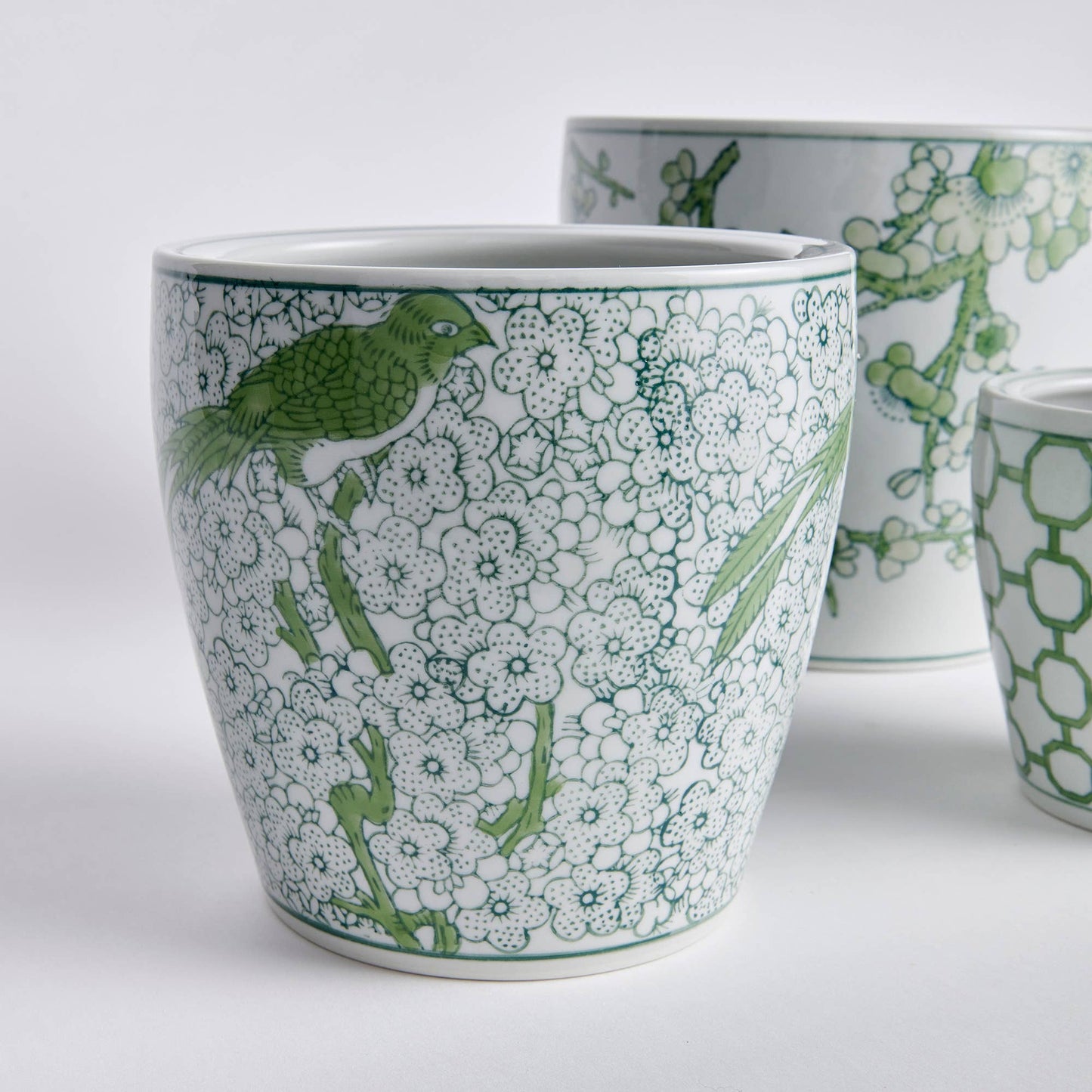 Imperial Flower Pots - Green/White