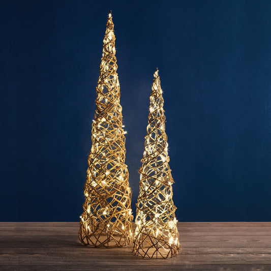 Night Sky LED Rattan Topiary