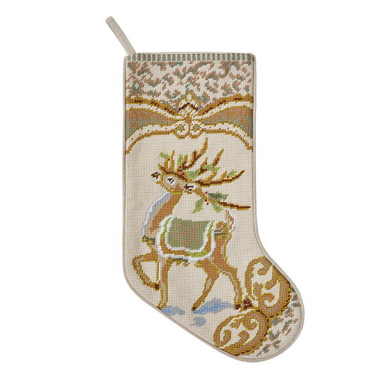 Reindeer Embroidered Stocking