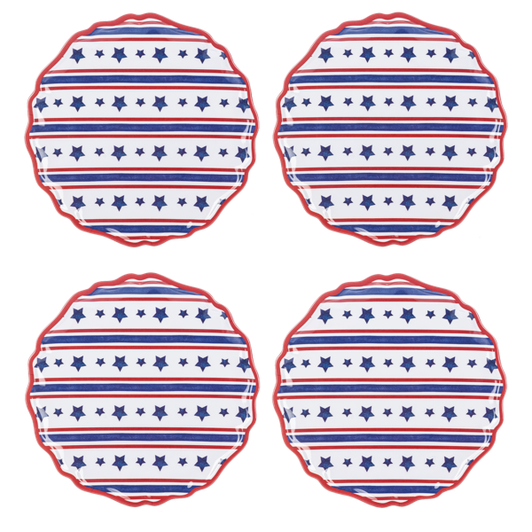Stars & Stripes Dinner Plate, S/4