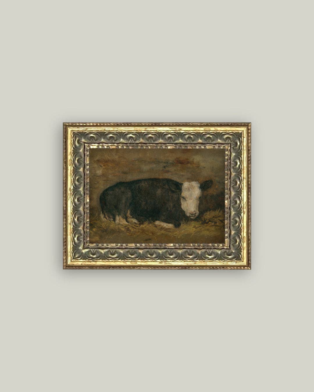 Lying Cow in Shed: 7x5