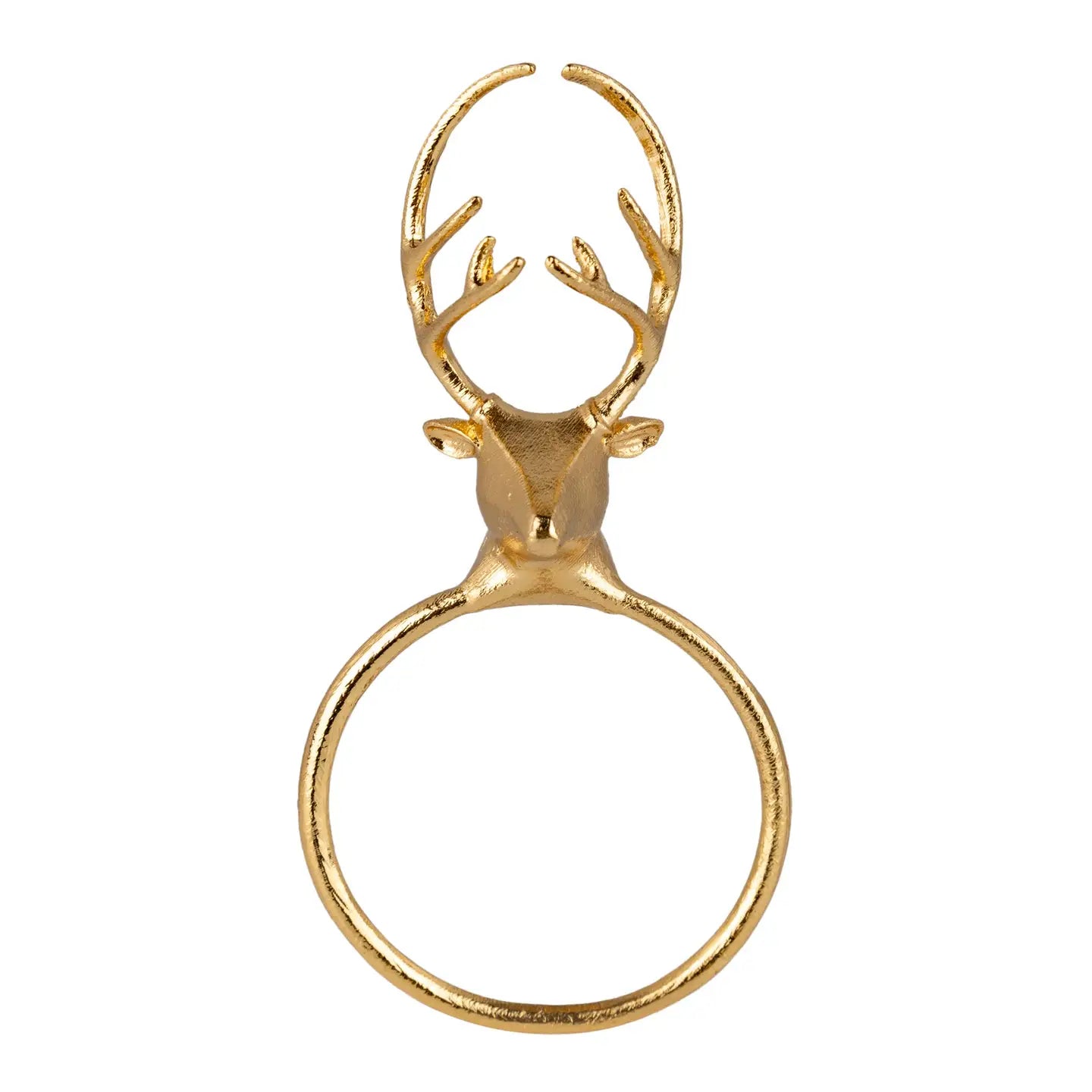 Set of 4, Gold Deer Napkin Ring