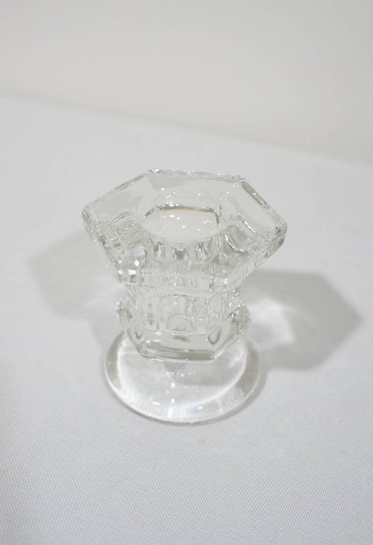 Glass Taper Candle Holders: Clear