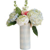 Gingham Column Vase: Hydrangea Blue