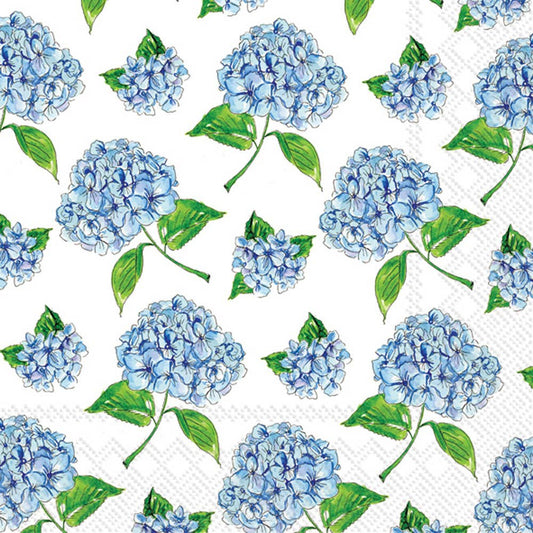 Paper Cocktail Napkins 20ct Hydrangea Scatter