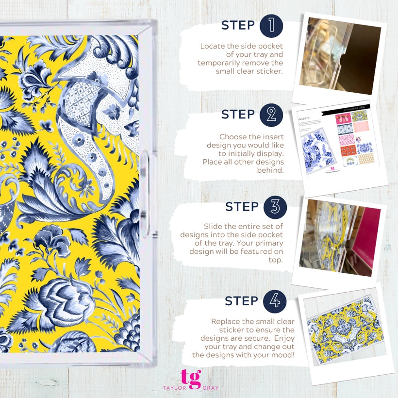 Interchangeable Taylor Gray Acrylic Tray 11x17