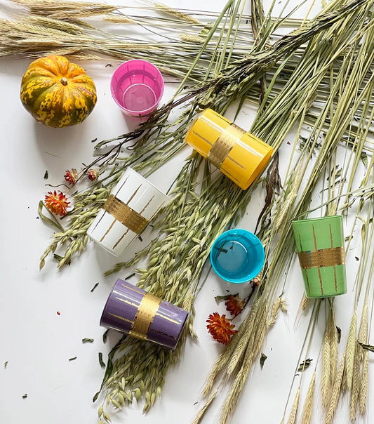 Moroccan Tea Glasses "Corde" Design, S/6