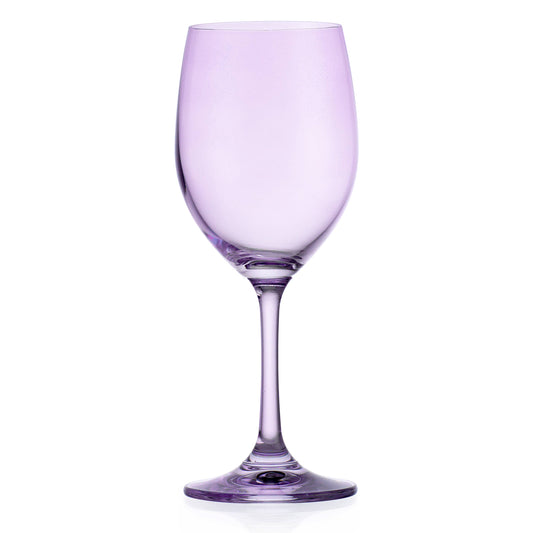 Set of Four Veneto White Wine Glasses: Amethyst