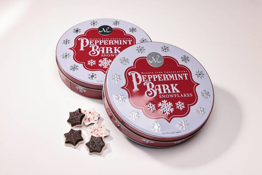 Peppermint Bark Snowflakes Tin - 14oz