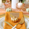 Harvest Gold Pumpkin Place Card Holder, Set of 6