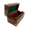 4-1/2" Wood Telescope Box with Brass Diamond Inlay