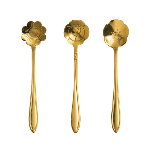 Flower Shaped Spoons S/3