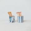 Stoneware Toothpick/ Matchstick Holder w/ Striker