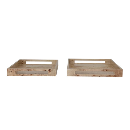 Burl Veneer Tray