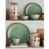 Stoneware Fluted Plate- Sage Green 8"