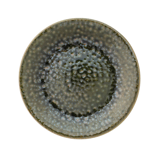 10.5" Green Stoneware Plate