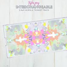 Acrylic Trinket Tray Insert "Inkblots"