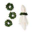 Boxwood Wreath Napkin Rings - S/4