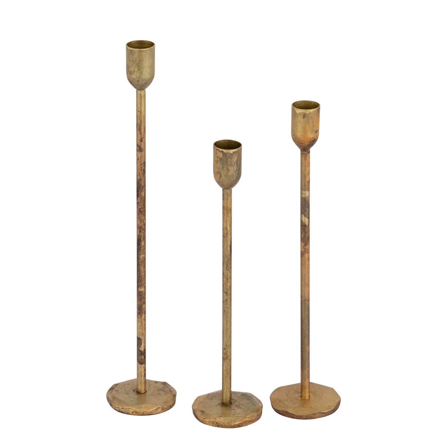 Candle Holder H 12" x Dia 2.25" Old Brass: OLD BRASS / IRON
