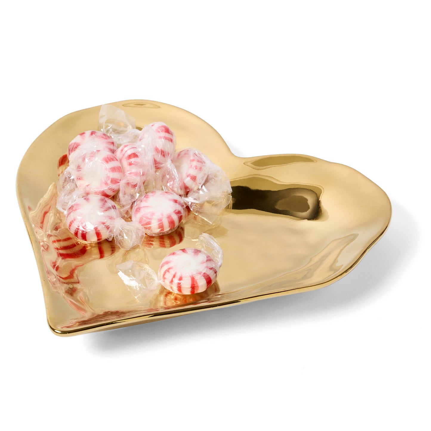 Gold Heart Plate, 7"