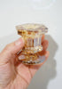 Glass Taper Candle Holder: Amber