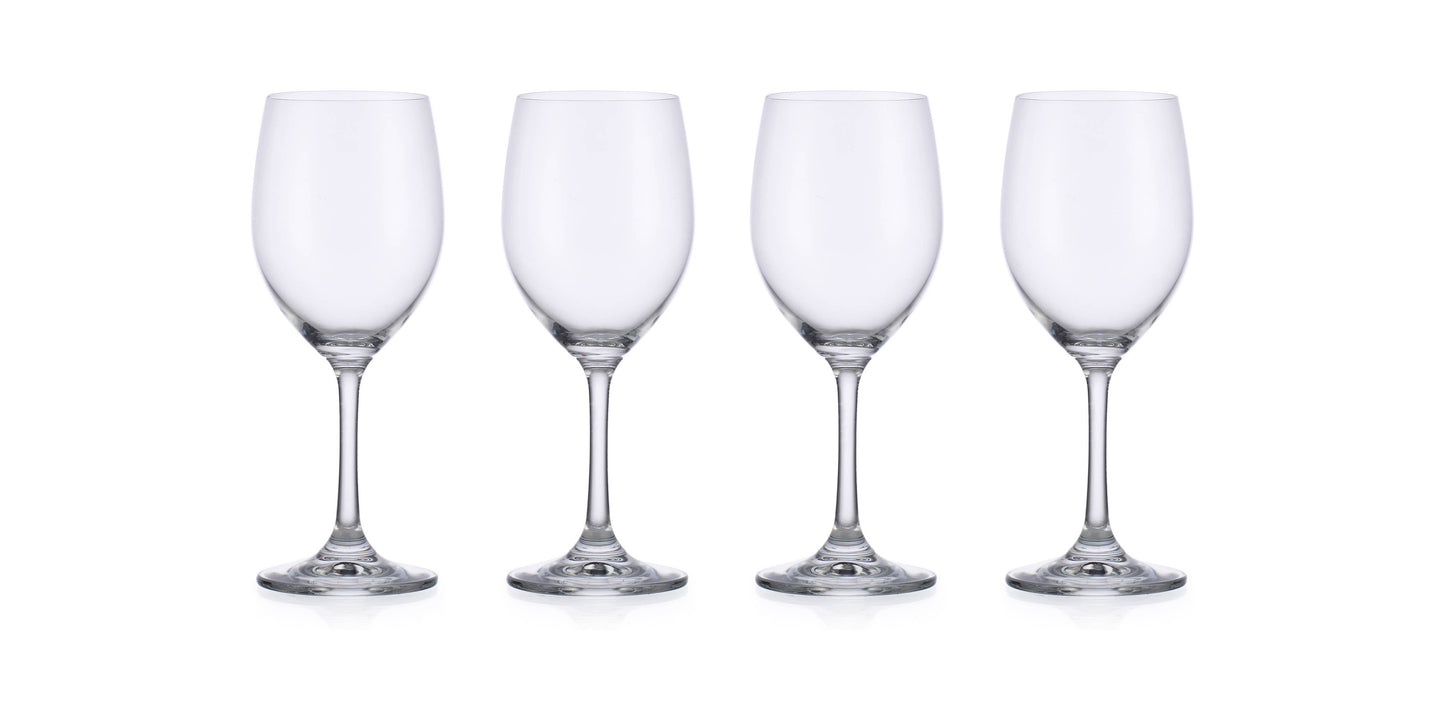 Set of Four Veneto White Wine Glasses: Ballet Pink