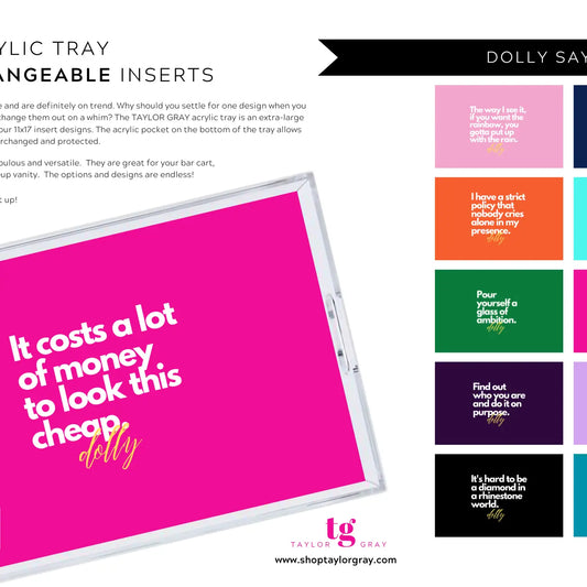Tray Inserts -Dolly Sayings- Set of 10 Inserts