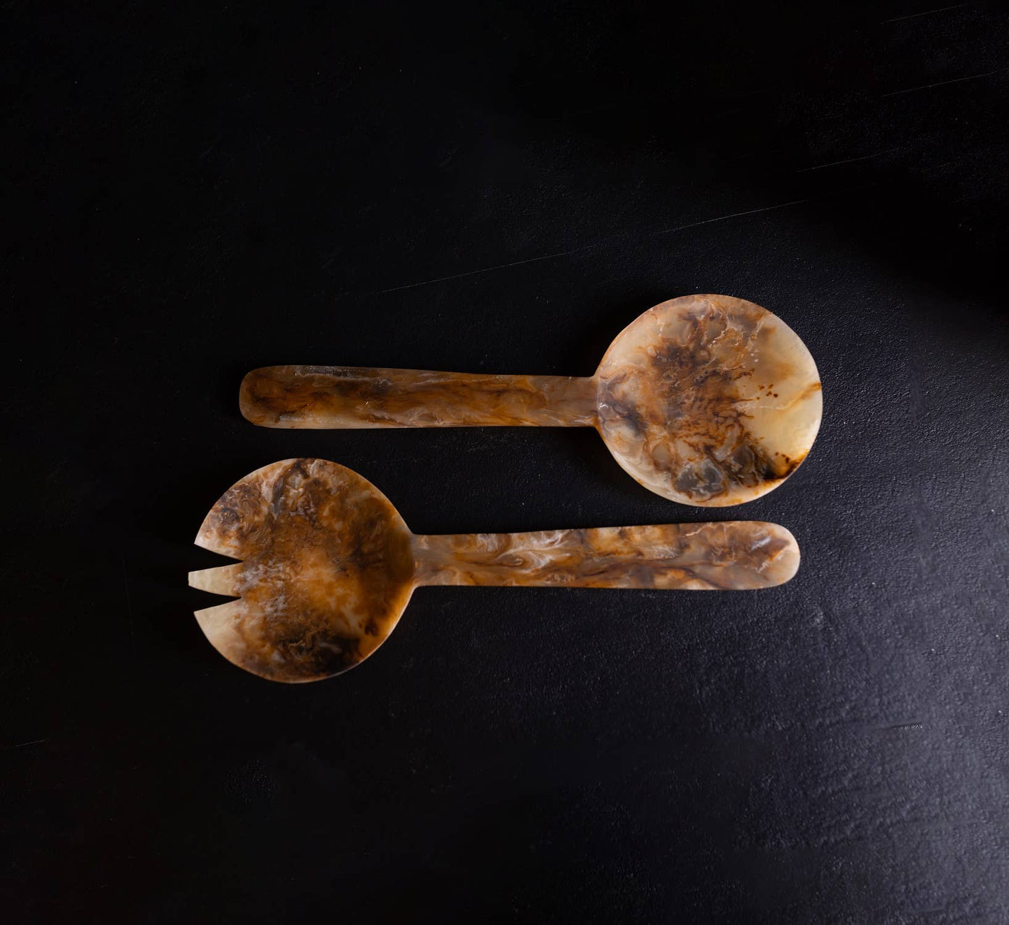 Tortoiseshell Salad Servers S/2