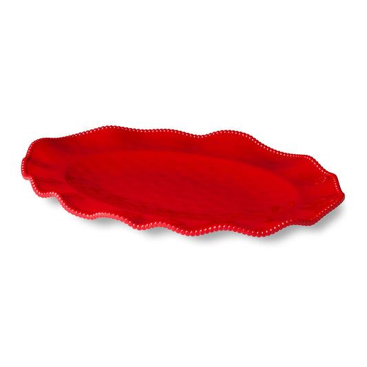 Perlette Oval Platter -Red- Melamine