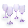 Set of Four Veneto White Wine Glasses: Amethyst