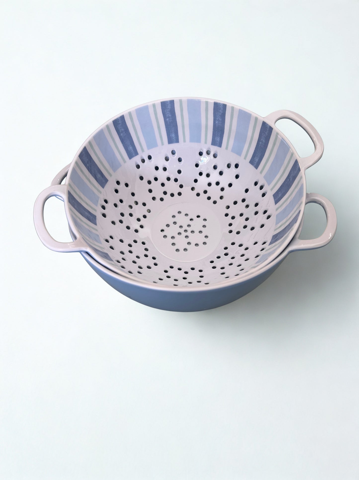 Striped Melamine Berry Bowl/Drainer
