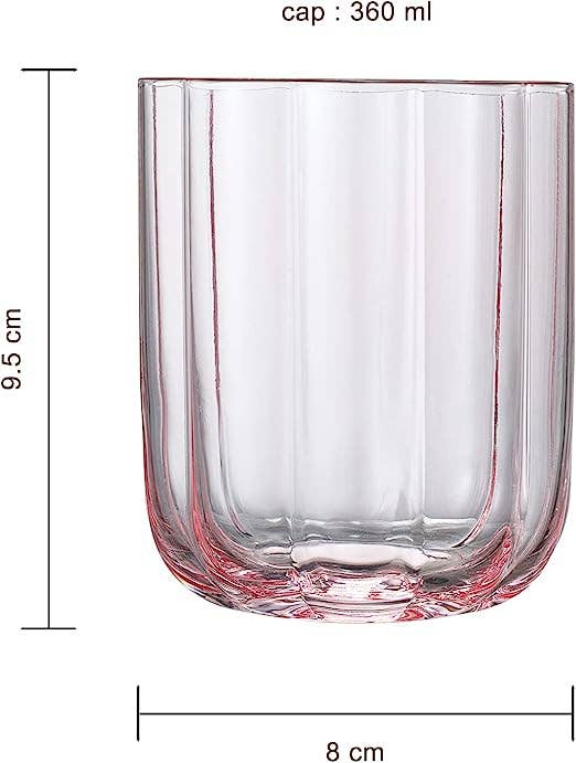 Flower Vintage Stemless Glass S/2