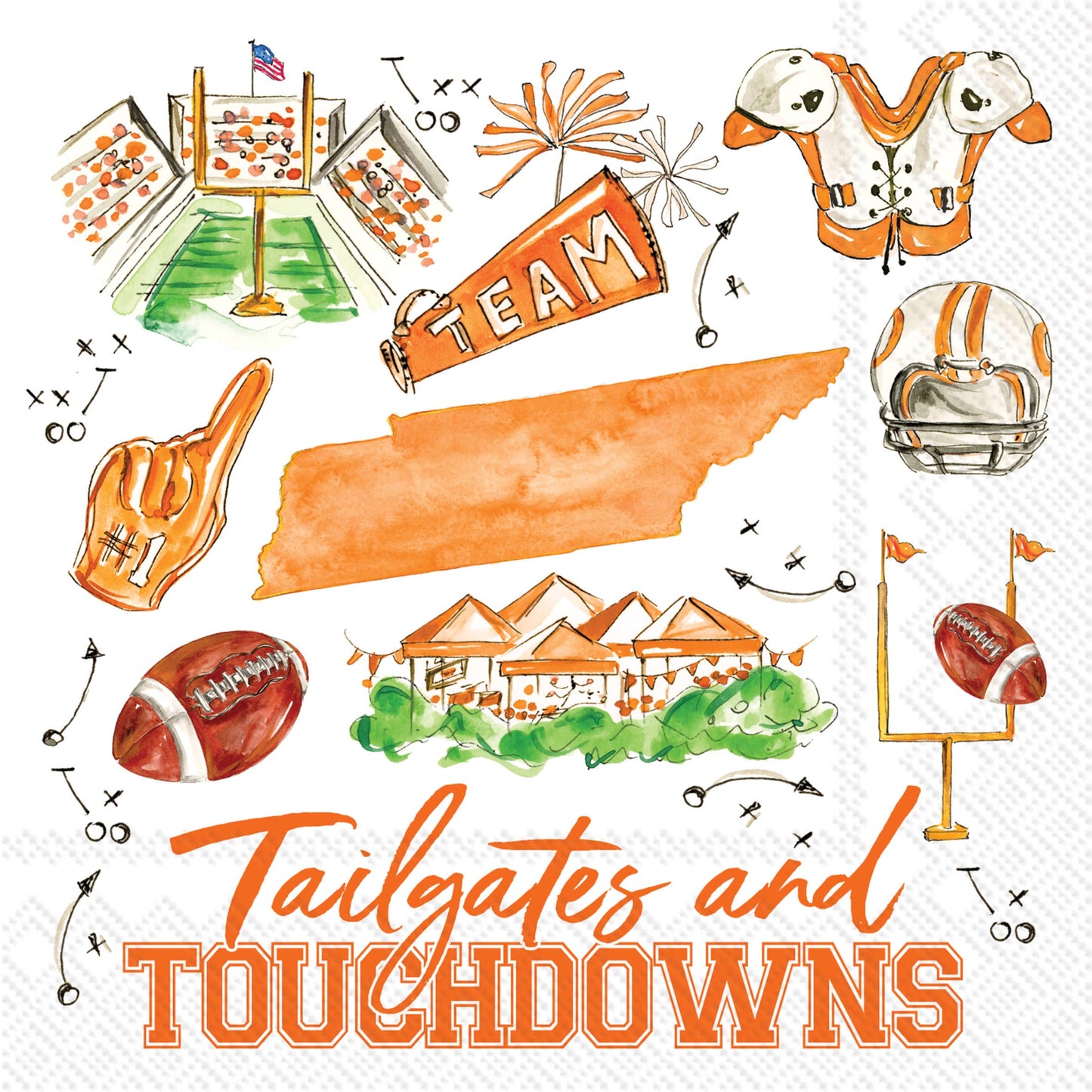Paper Cocktail Napkins Knoxville Pep Rally - 20ct