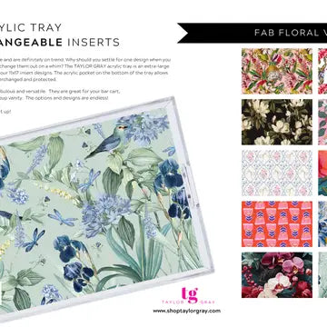 Acrylic Tray Inserts "fab floral vol 2"