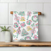 Nutcracker Pink Chinoiserie Christmas Kitchen Towel