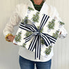 Continuous Roll Gift Wrap - Blue Bows Christmas Trees