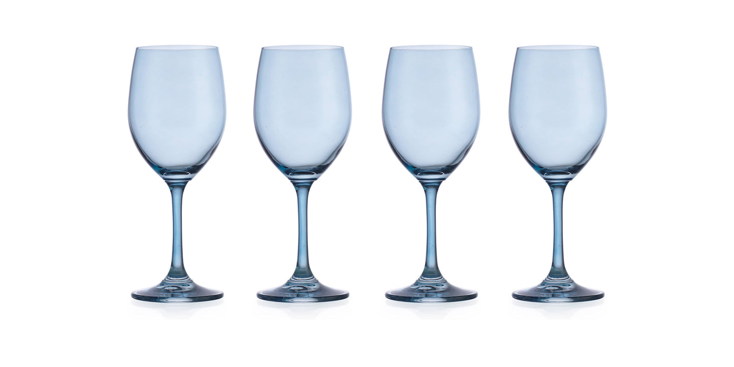 Set of Four Veneto White Wine Glasses: Ballet Pink