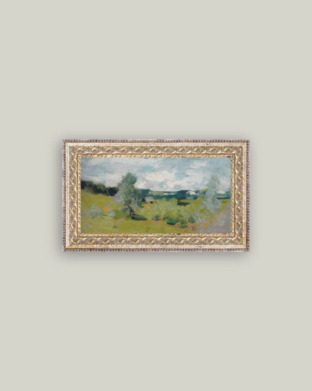 Abstract Landscape Framed Antique Art: 7x5