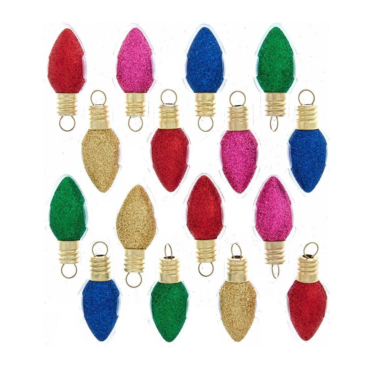2" Box of Multi-Color Bulb Ornaments