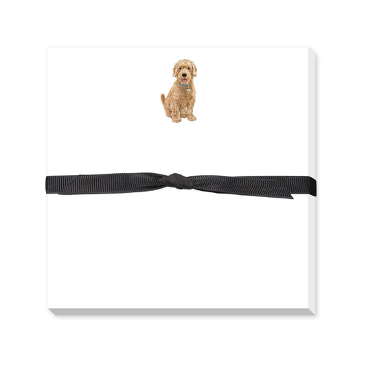 Notepad Goldendoodle Sitting