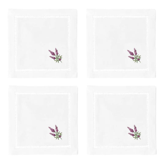 Lavender Botanical Cocktail Napkin, Set of 4