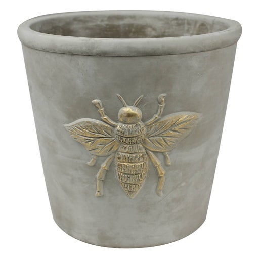 Honey Bee Cachepot, Cement