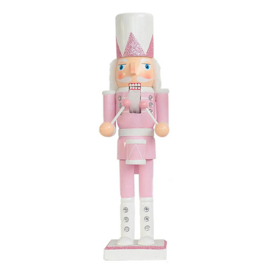 15" Pink Drummer Nutcracker