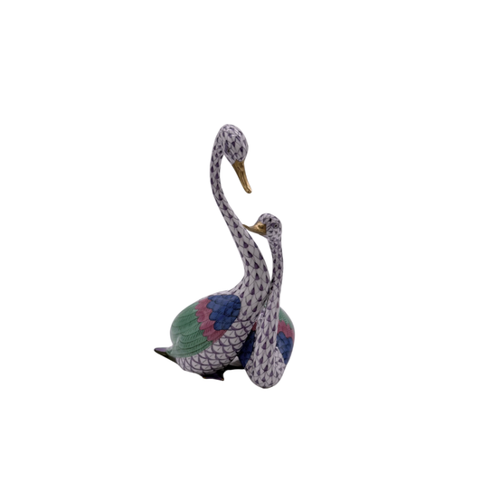 Lavender Pair of Swans