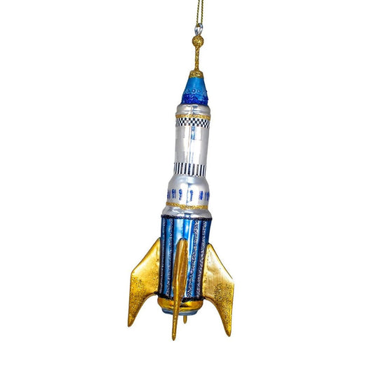 Glass Rocket Ornament