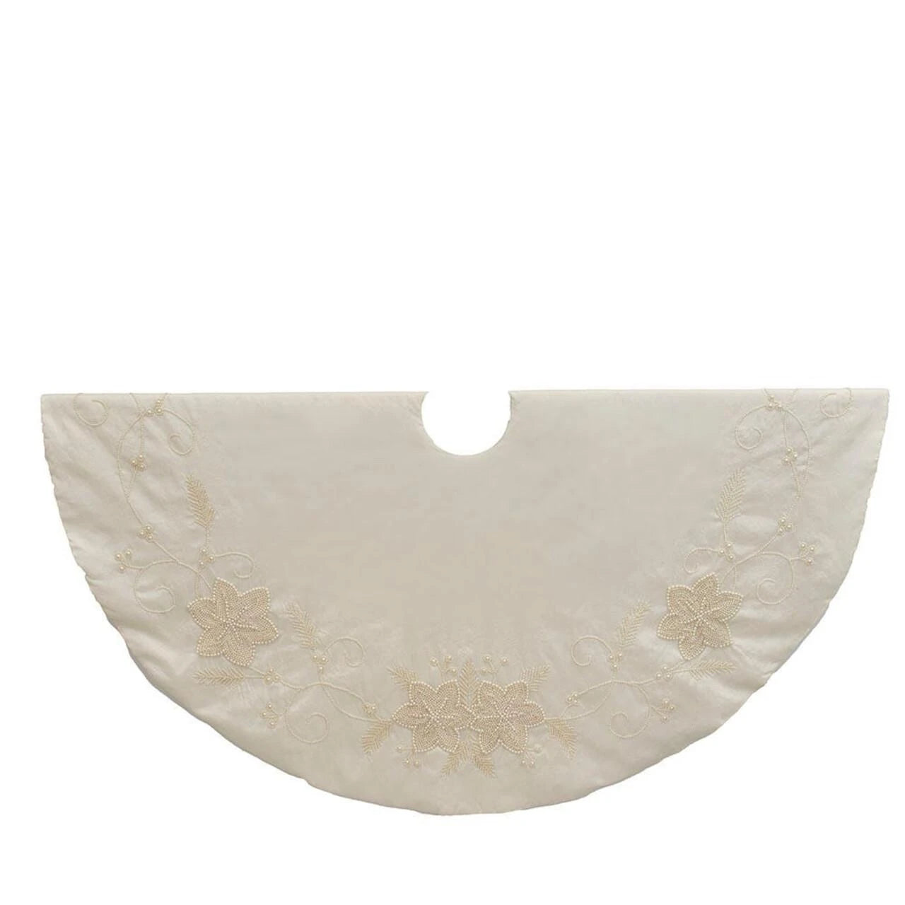 54" Ivory w/ Pearl Tree Skirt